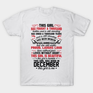 This Girl Was Born In December T-Shirt